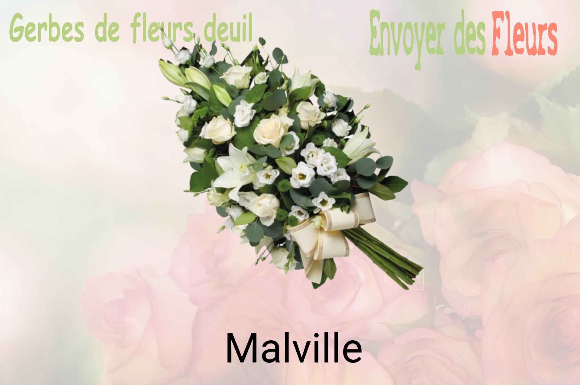 Gerbe de fleurs de deuil livrée à Malville